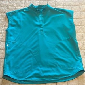 FIGS Teal Blue Rafaela Top